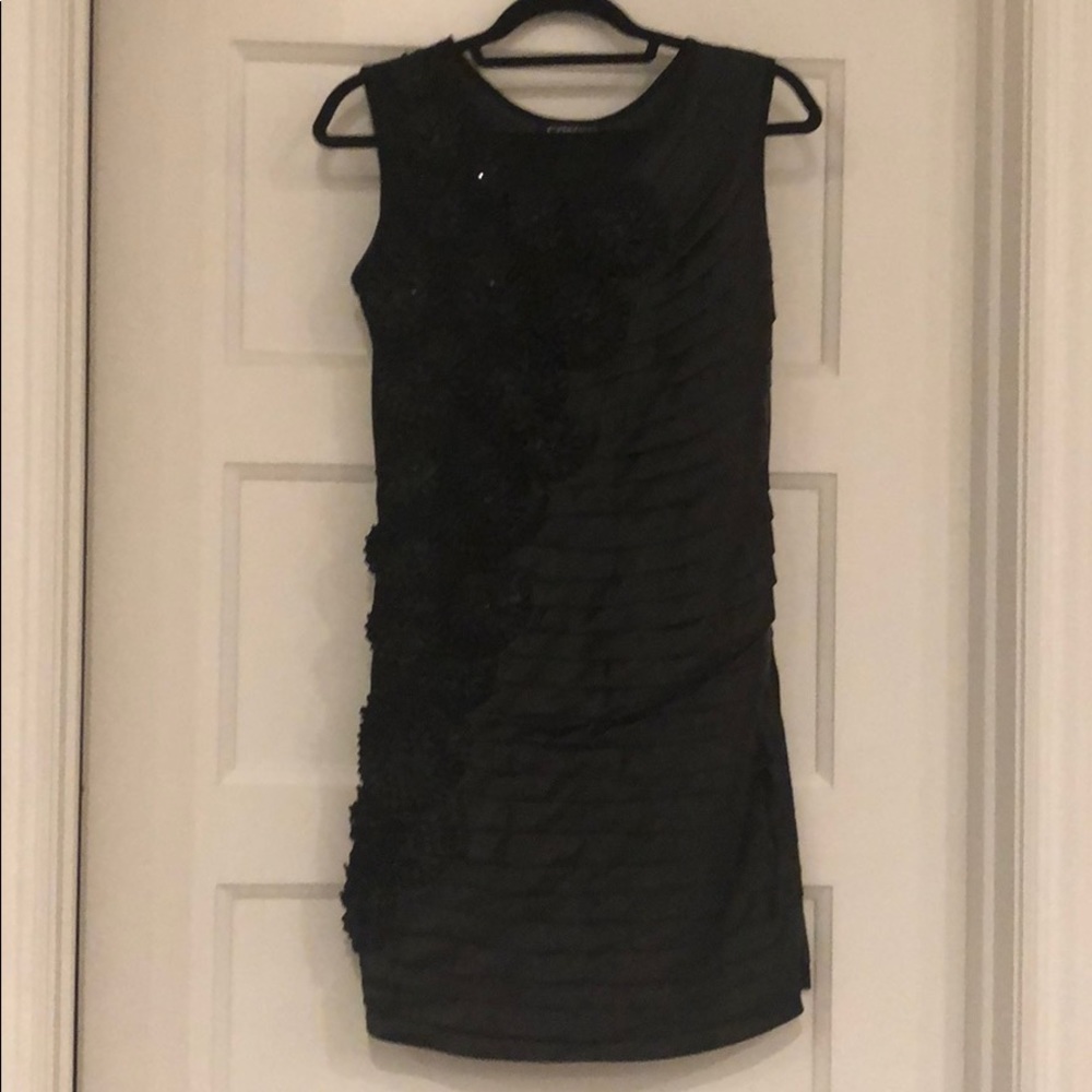 Bought in Barcelona: Black Dress with 3D Flowers